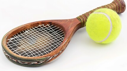 A single sports item is placed on a clean and pure white background. The sports item has a distinct design with its unique shape and color. It might be a ball, a racket, or some other equipment. There