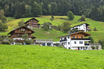 Architecture at Haselbach in Zillertal, Tyrol, Austria, Europe
