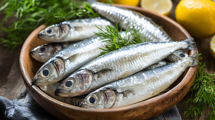 Herring fish Menu concept serving commercial advertising photo