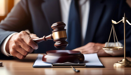 Policy and governance, featuring symbols like a gavel, documents, and scales of justice symbolizing regulations, rules, and authority.