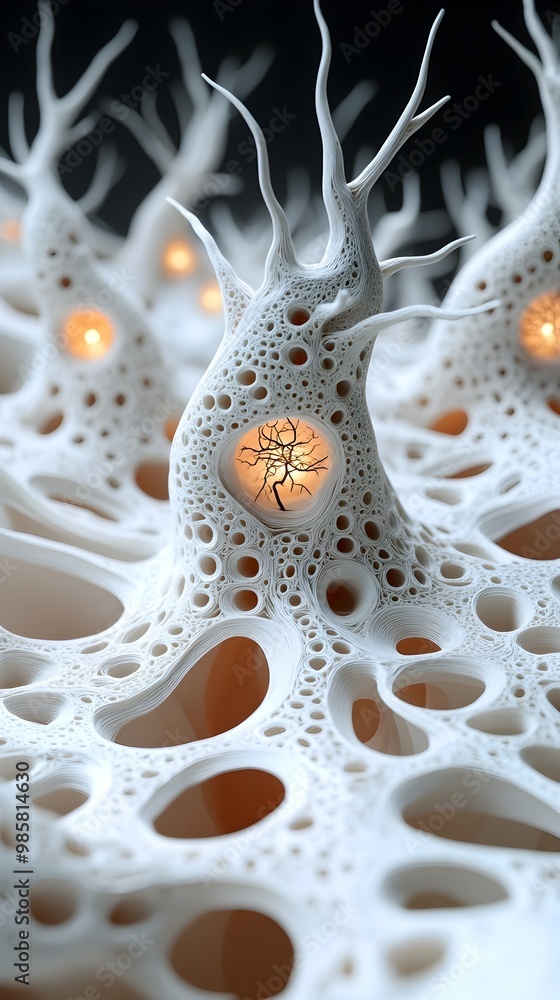 Poster intricate 3d paper cut visualizing the complexity of the neural network system