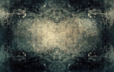 Dark abstract vintage grunge background with faded center for text or image
