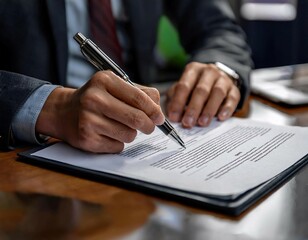 Signed agreement document, symbolizing contracts, legal binding, and formal agreements.