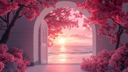 A super natural photography with sun set.