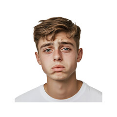 Young Man with a Sad Expression
