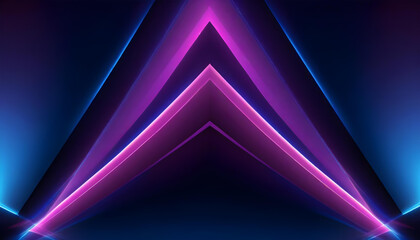 glowing pink and blue triangular line shapes abstract background