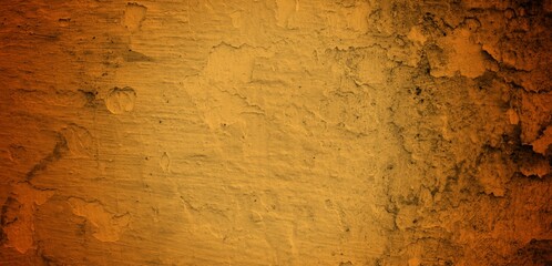 the long background of the wall is yellow, Rough blank wall painted by bright yellow paint as texture background or backdrop