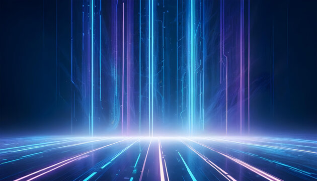 futuristic race speed glowing lines background