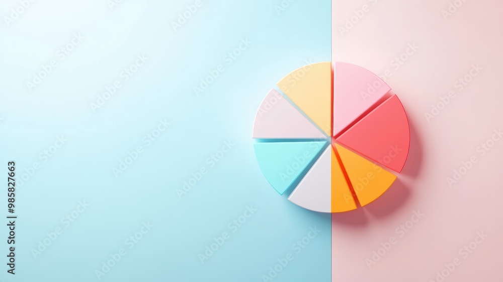 Poster a pie chart visualizing data distribution across different categories, highlighting proportions.