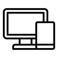 Devices icon. Vector line icon
