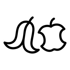 Organic waste icon. Vector line icon