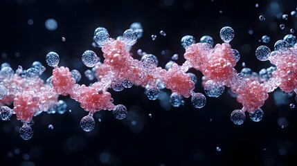 Fototapeta premium Detailed Digital Rendering of Glucose Molecule with Atomic Structure