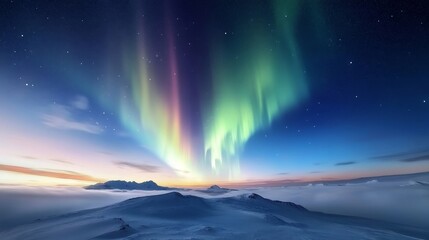 Polar atmosphere, Antarctic aurora Australis, night skies.