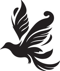 Flying bird silhouette vector, Minimalist bird silhouette, Bird silhouette vector, Bird flying vector, Bird silhouette clip art
