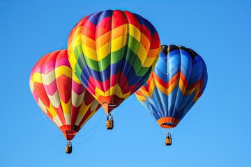 Obraz premium colorful hot air balloons flying on blue sky