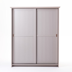 White Sliding Door Wardrobe with Wooden Frame