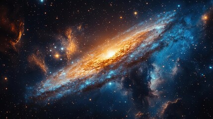 aweinspiring deep space scene with distant galaxies and nebulae vibrant cosmic colors swirl against inky black backdrop conveys vastness and beauty of universe