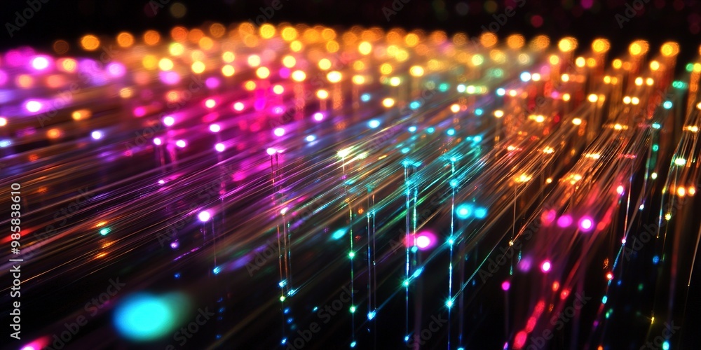 Aufkleber illuminated optical fiber array.