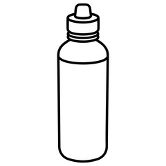 Bottle line art vector illustration