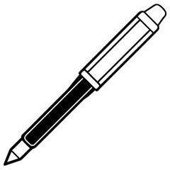 Pen line art vector illustration