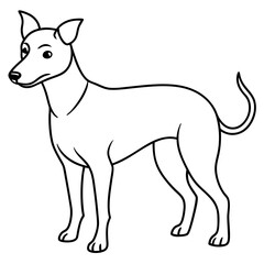 Dog line art vector illustration
