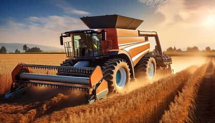 Obraz premium High-tech farming equipment in action.