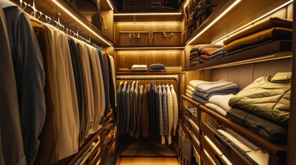 Obraz premium Well-Organized Walk-in Closet