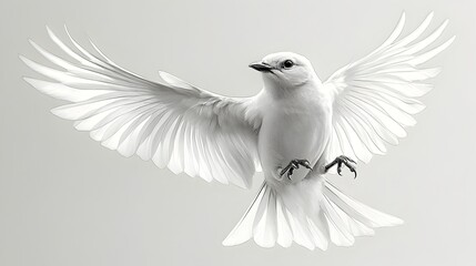 Fototapeta premium Elegant Outline of Soaring Bird Symbolizing Freedom and Beauty of Nature