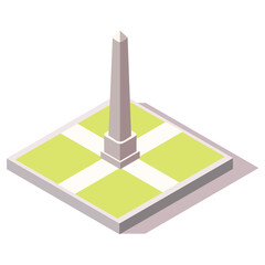 Isometric Imperial Rome Obelisk Place Game Tile