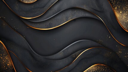 Obraz premium Elegant Black Friday Banner with Glossy Finish and Gold Accents