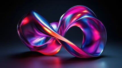 Fototapeta premium Abstract colorful sculpture representing infinity.