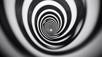 Obraz premium Abstract black and white spiral pattern.