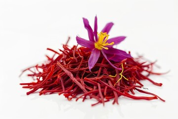 Fototapeta premium A fresh Saffron isolated on white