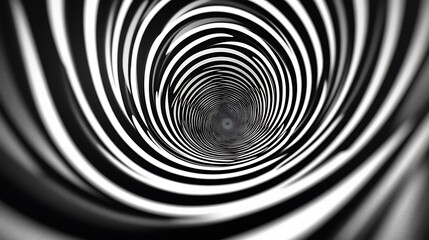 Obraz premium Abstract black and white spiral vortex background.