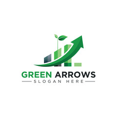 Eco Grow Modern Economic Financial Logo Design