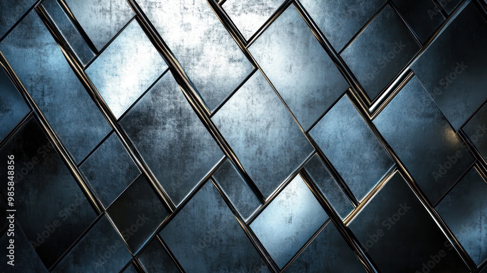 Aufkleber metallic textured background with brushed steel patterns and shiny reflections for modern design pro