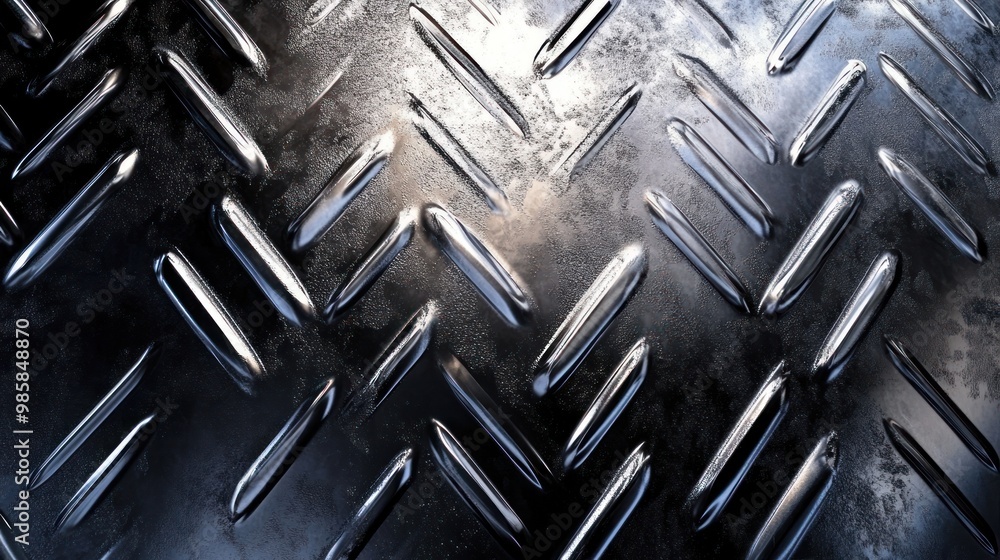 Poster metallic textured background with brushed steel patterns and shiny reflections for modern design pro