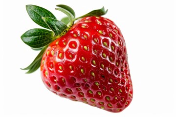 A fresh strawberry isolated on white