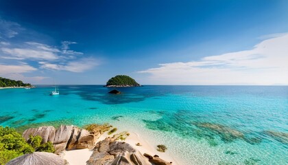 Isolated beaches with crystal-clear water.