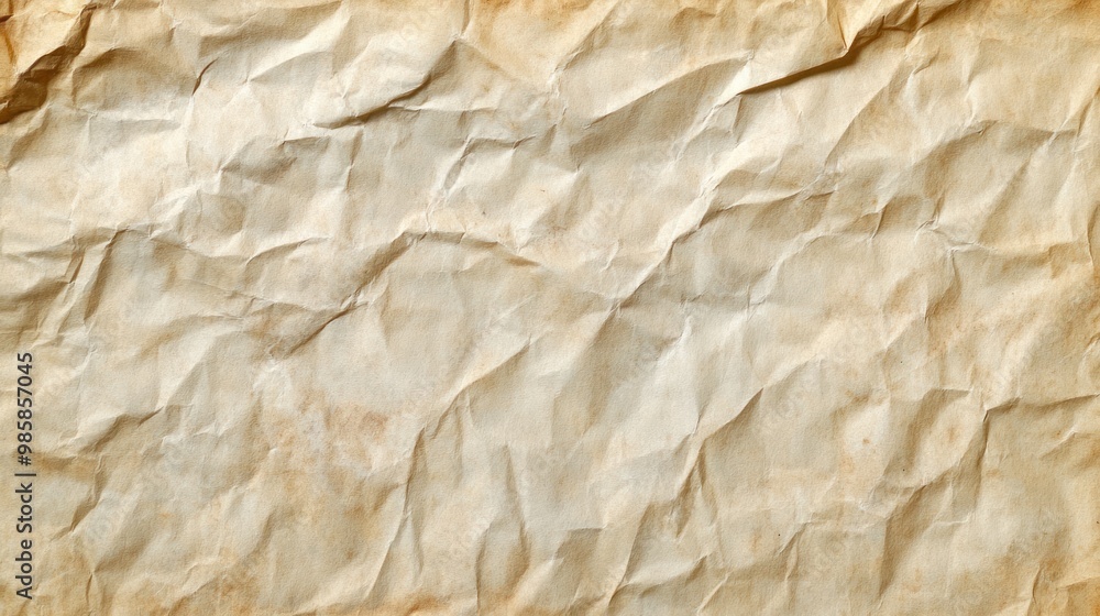 Poster vintage parchment paper texture with subtle creases and natural fiber patterns warm beige tones with