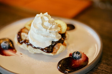 homemade Croissant Waffle or Croffle