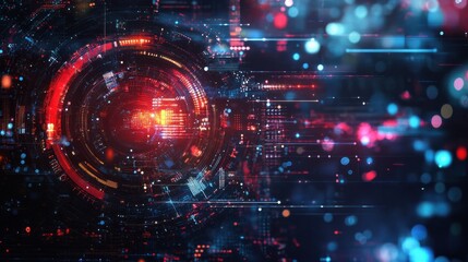 Creative collage of abstract shapes and digital elements, perfect for futuristic, tech-themed banners.