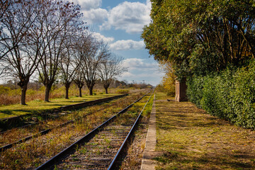 Fototapeta premium railway in the countryside