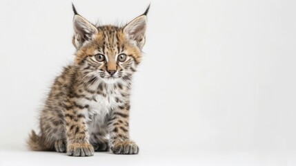 Naklejka premium Adorable Kitten with Big Ears