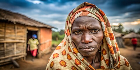 Obraz premium a poor african woman