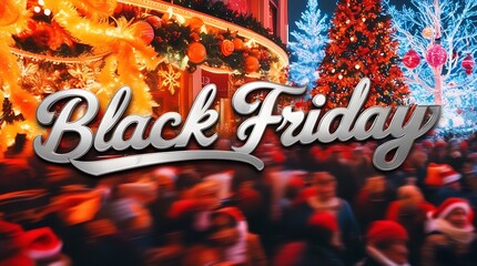 Festive Black Friday Sale Illustration.