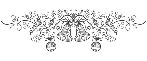 Christmas divider and border vector eps