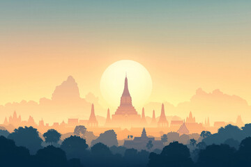 Obraz premium The photo illustrates of Thailand attraction's famous view for traveling 