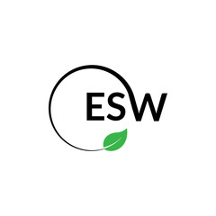 Vector Graphic Branding Letter Element. BLACK Background. ABSTRACT CREATIVE LETTER LOGO DESIGN.ESW Logo.