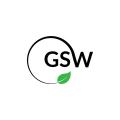Vector Graphic Branding Letter Element. BLACK Background. ABSTRACT CREATIVE LETTER LOGO DESIGN.GSW Logo.